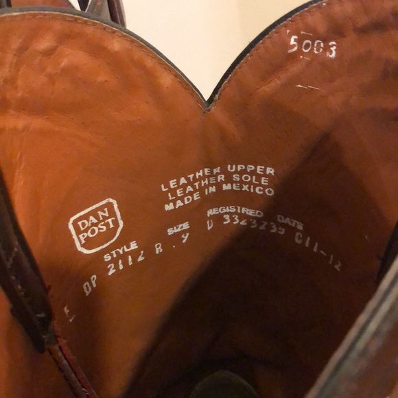 Dan Post Vintage Leather Cowboy Boots - Picture 2 of 6